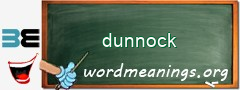 WordMeaning blackboard for dunnock